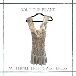 Boutique brand white pattern dress